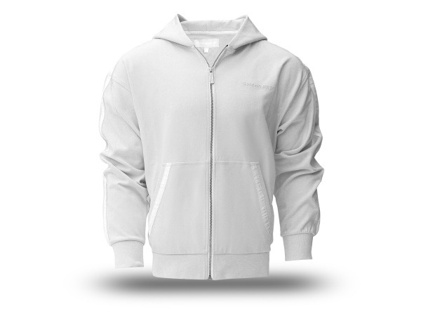 arctic white mansory hoodie with zip