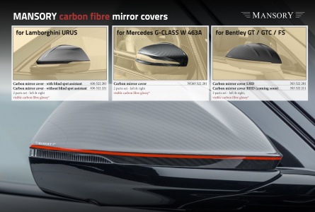 MANSORY carbon fibre mirror covers